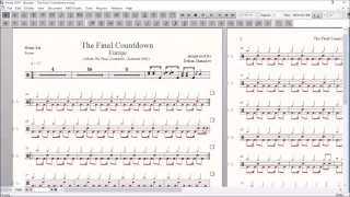 Drum Score World (Sample) - Europe - The Final Countdown