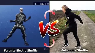 Fortnite Dance Electro Shuffle vs Real Life Melbourne Shuffle