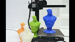 The Captain America can be printed 180mm height by Tronxy CRUX1