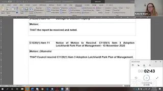 Ordinary Council meeting Webcast - 8 December 2020 - Part 1 of 2