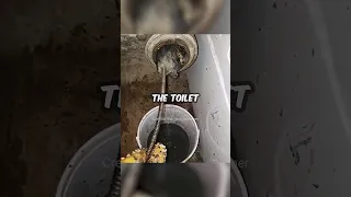 A crazy opening of a sewage drain pipe blocked by baby wipes