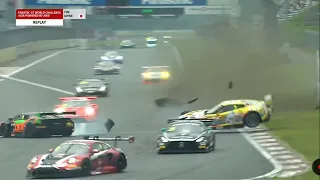 Hard Airborne Crash - 2023 Fanatec GT World Challenge @ Fuji