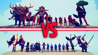 FARMER TEAM + TRIBAL TEAM vs MEGA DYNASTY TEAM | TABS - Totally Accurate Battle Simulator