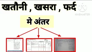 जमीन के डॉक्यूमेंट खतौनी, फर्द , खसरा मैं अंतर और इन्हें देखना सीखे