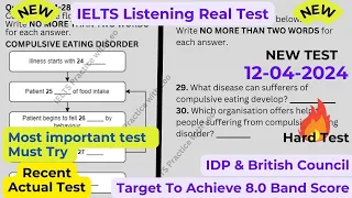 IELTS Listening Practice with Recent Actual IELTS Exam with Answers [Real Exam 74] 12th April 2024