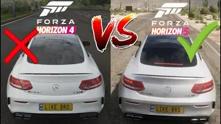 Forza Horizon 5 vs 4 Original engine sounds comparison!No Upgrades! C 63 S Coupe Mercedes (ep. 10)4k