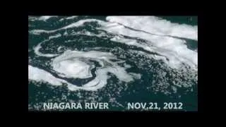 Schoellkopf turbine relic exposed by low Niagara River level