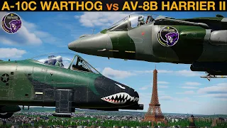 A-10 Thunderbolt II vs AV-8B Harrier II: Dogfight | DCS