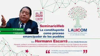 HERMANN ESCARRÁ EN EL XI SEMINARIO WEB "LA CONSTITUYENTE COMO PROCESO EMANCIPADOR DE LOS PUEBLOS"