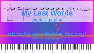 My Last Words Sheet Music Free, Dave Mustaine Synthesia Piano