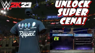 WWE 2K23 - How To Unlock SUPER CENA/INVISIBLE CENA (Unlock 100 Overall Super/Invisible John Cena)