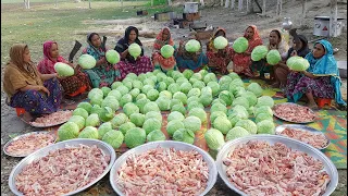 Cabbage & Chicken Lotpoti Mixed Mashed Cooking By Women/ Tasty & Healthy Village Style Cabbage Curry