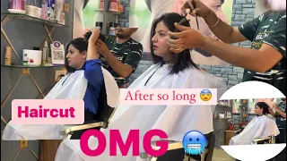 I got a haircut in Gents barbershop | Girl Barbershop Haircut | Watch till end for surprise