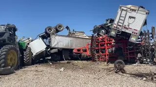 Tornado damage at Pifer Farm in Crawford County Illinois