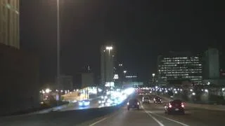 Downtown Houston Freeways At Night