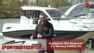 Quicksilver 905 Weekend + 2x Mercury F200XL V6