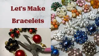 Making Upcycled Bracelets | Vintage Upcycle |Thrifted Finds