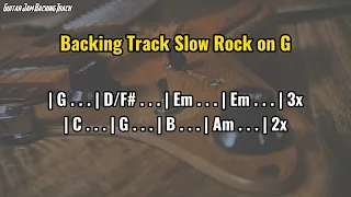 Slow Modern Rock Guitar Backing Track in G Major