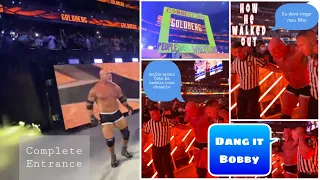 Goldberg looking like a Gladiator as he enters SummerSlam. + Ring Introductions vs Bobby Lashley