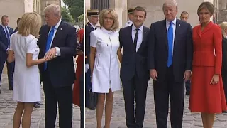 President Trump to France's First Lady: 'You're In Such Good Shape'