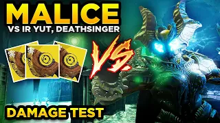 Touch of Malice ONE PHASE vs Ir Yut, Deathsinger | Crota's End DPS Test | Destiny 2
