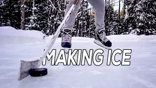 Trying to make PERFECT ice on the Outdoor Rink