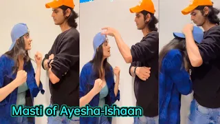 ghkkpm:Cute Masti of Ayesha Singh with Ishaan/gum hai kisi ke pyar mein #ghkkpm #ayeshaan