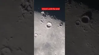 I zoomed in on one of moon’s craters 🔭#astronomy #shorts #science