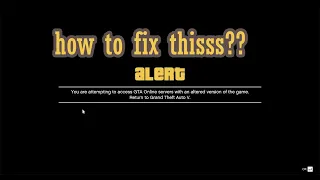 HOW TO FIX GTA ONLINE ALTERED VERSION #shorts #shortsvideo