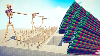 100x SKELETONS + 3x GIANT SKELETONS vs 3x EVERY GOD - Totally Accurate Battle Simulator TABS