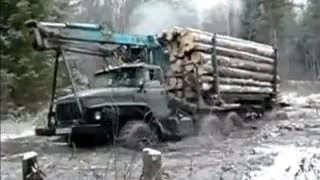 Russian Log Truck Insane