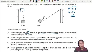 5.1a Ex1 FM18 P12 Q18 Work Done on Boxes | AS Work Energy Power | Cambridge A Level 9702 Physics