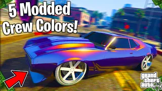 The Top 5 Best Crew Colors In GTA 5 Online! (Bright Colors,Secret Gold, & More!)