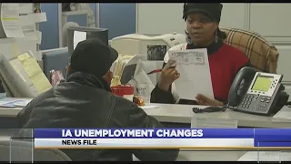 Iowa unemployment changes