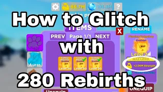 How to Glitch with 280 Rebirths - Muscle Legends Tutorial OP Glitched Pets