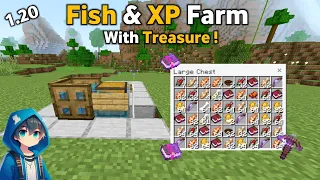 Minecraft FISH & XP Farm With TREASURE 🤫  #minecraft