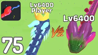 Snake Clash-(Gameplay 75)-Serpiente Nivel 6400 VS 6400