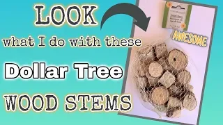 LOOK what I do with these Dollar Tree WOOD STEMS | AWESOME DIY