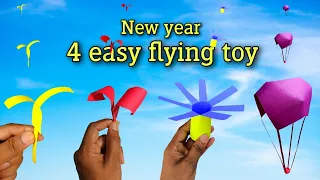 New year 4 easy flying toy, making toy, flying toy with paper, flying paper helicopter,