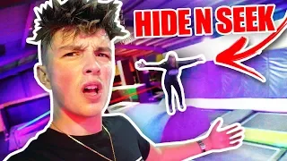 WORLD'S LARGEST TRAMPOLINE PARK *HIDE AND SEEK* CHALLENGE!!