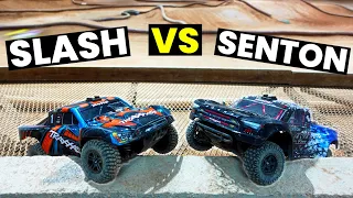 TRAXXAS Slash Ultimate vs ARRMA Senton V3 - RACE DAY (Quick Comparison and Race at the Track)