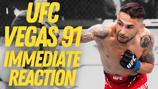 UFC VEGAS 91 IMMEDIATE REACTION | Y'all must've forgot about Perez!