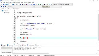 C++ 14: Using for loops to get multiple user input - in Dev-C++