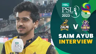Saim Ayub Interview | Peshawar Zalmi vs Quetta Gladiators | Match 25 | HBL PSL 8 | MI2T