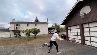 Shooting hoops with my iWalk 3.0 Hands Free Crutch