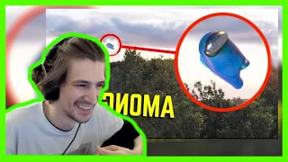 xQc Reacts to DRONE CATCHES AMONG US AT HAUNTED FLOATING FOREST!! (IT'S ACTUALLY HIM)