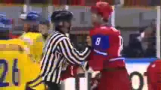 Sweden vs Russia U20 brawl