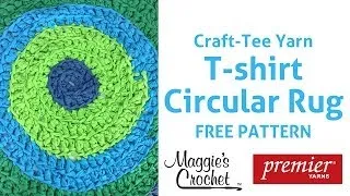 T-Shirt Circular Rug Free Crochet Pattern - Right Handed