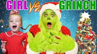 Girl vs Grinch (Round 2 Rematch)! Will She Save Christmas?