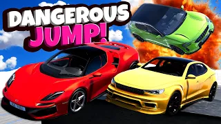 Racing & Jumping Down a DANGEROUS MOUNTAIN in BeamNG Drive Mods!